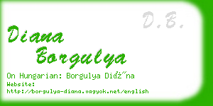 diana borgulya business card